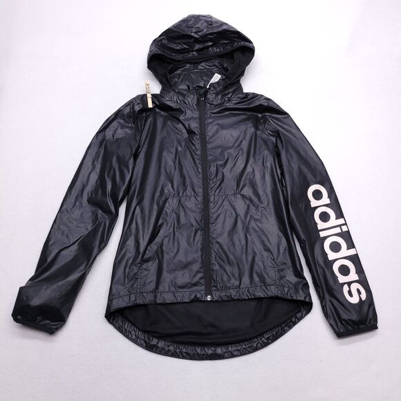 Adidas Zip Up Long Sleeve Casual Hoodie Womens Size Extra Small XS Black - Picture 2 of 10